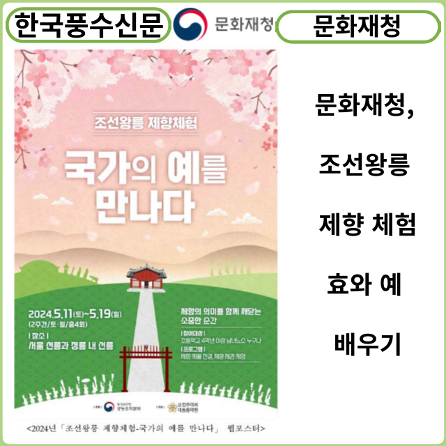 [카드뉴스] 문화재청, 조선왕릉 제향 체험으로 효와 예 배우기
