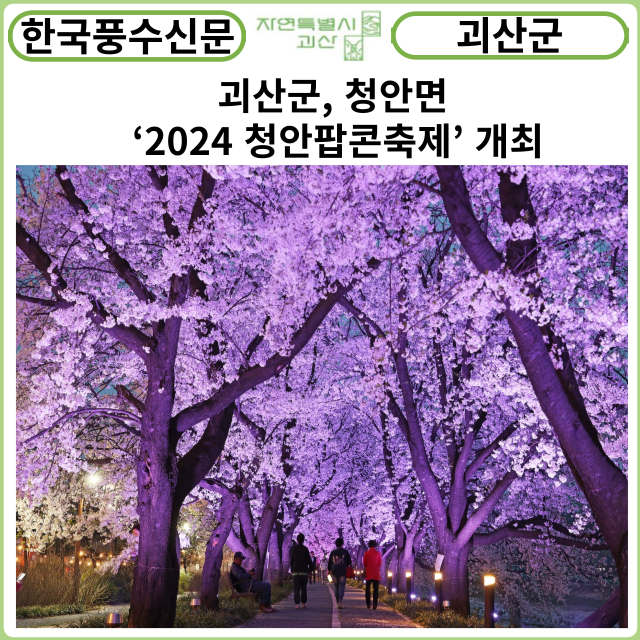 [카드뉴스] 괴산군, 청안면 ... ‘2024 청안팝콘축제’ 개최