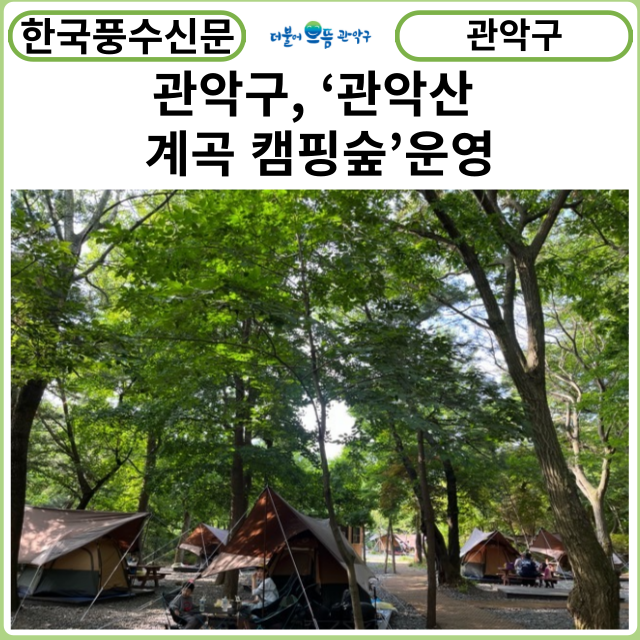 [카드뉴스] 관악구, ‘관악산 계곡 캠핑숲’운영
