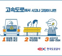 한국도로공사,올해 고속도로 사망자 8명 중 5명이 2차사고로 사망!운전자 행동요령 및 안전운전 실천 당부